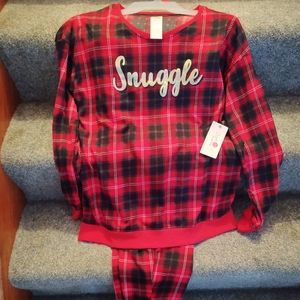 Women Plaid Pajamas set small